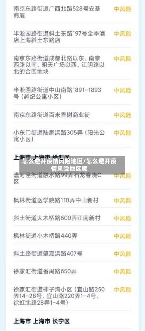 怎么避开疫情风险地区/怎么避开疫情风险地区呢-第2张图片