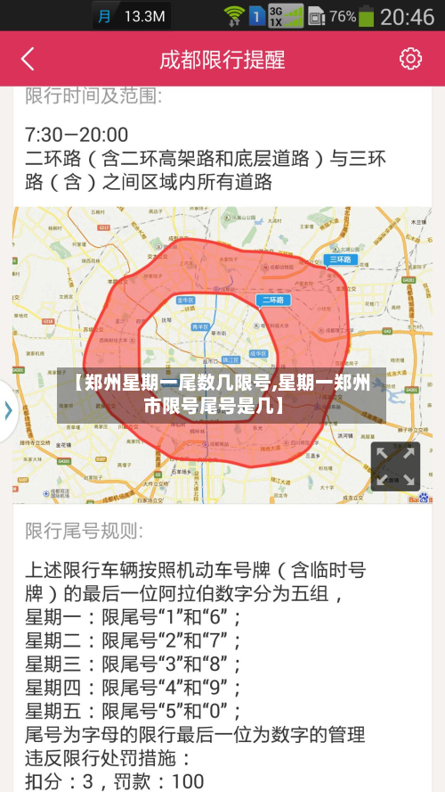【郑州星期一尾数几限号,星期一郑州市限号尾号是几】-第3张图片