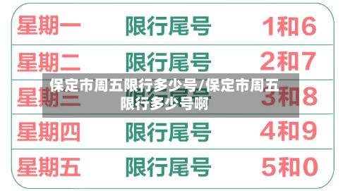 保定市周五限行多少号/保定市周五限行多少号啊-第2张图片