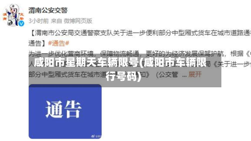 咸阳市星期天车辆限号(咸阳市车辆限行号码)-第2张图片