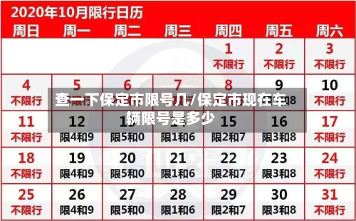 查一下保定市限号几/保定市现在车辆限号是多少-第2张图片