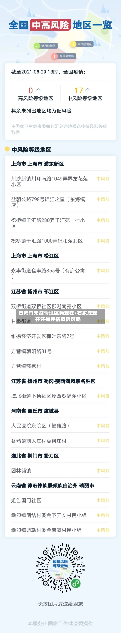 石湾有无疫情地区吗现在/石家庄现在还是疫情风险区吗-第2张图片
