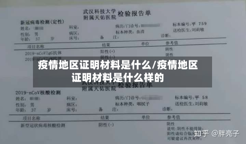 疫情地区证明材料是什么/疫情地区证明材料是什么样的