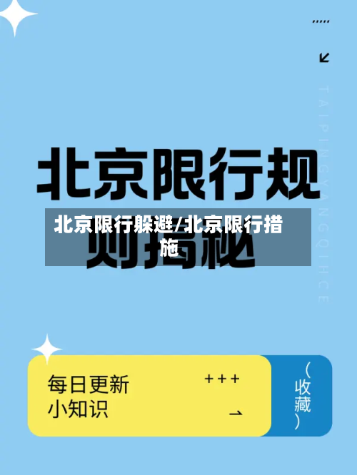 北京限行躲避/北京限行措施