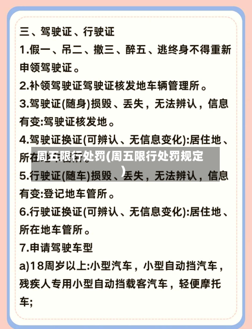 周五限行处罚(周五限行处罚规定)-第2张图片