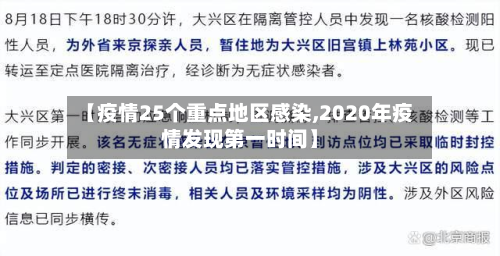 【疫情25个重点地区感染,2020年疫情发现第一时间】-第2张图片