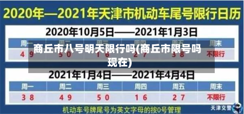 商丘市八号明天限行吗(商丘市限号吗现在)