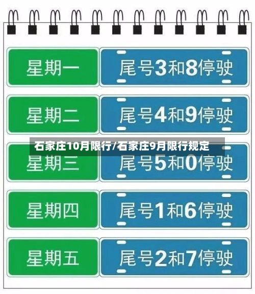 石家庄10月限行/石家庄9月限行规定