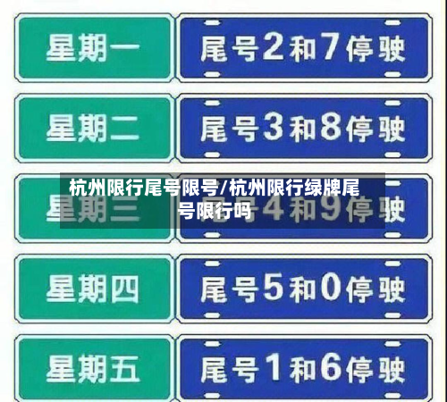 杭州限行尾号限号/杭州限行绿牌尾号限行吗-第2张图片
