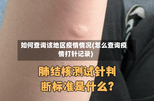 如何查询该地区疫情情况(怎么查询疫情打针记录)-第2张图片