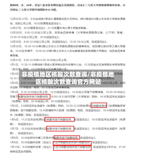 非疫情地区核酸次数查询/非疫情地区核酸次数查询官方网站-第2张图片