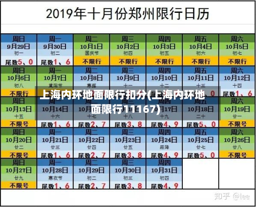 上海内环地面限行扣分(上海内环地面限行11167)-第2张图片