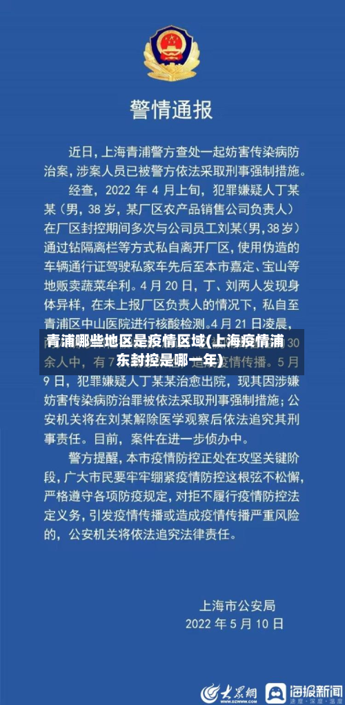 青浦哪些地区是疫情区域(上海疫情浦东封控是哪一年)-第2张图片