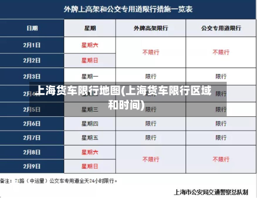 上海货车限行地图(上海货车限行区域和时间)
