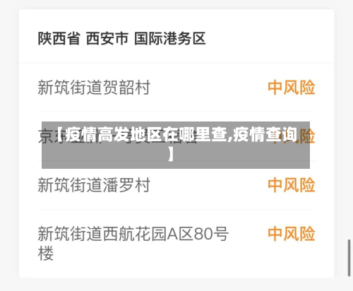 【疫情高发地区在哪里查,疫情查询】-第2张图片